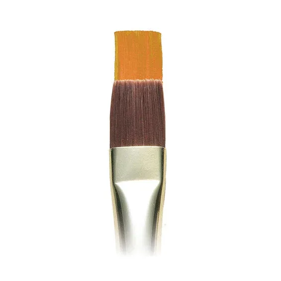 Trygg betalning Winsor & Newton Galeria Short Flat Bright 14, lång flat borstad syntetpensel med långt skaft för olja & akryl