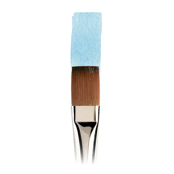 Winsor & Newton Cotman 777 1, syntetisk akvarellpensel med brett flat borst & specialskaft Kampanj