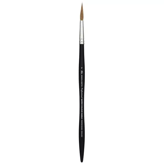 Kampanjpris Winsor & Newton Artist Water Colour Sable Brush Pointed Round 7, spetsig akvarellpensel av mårdhår