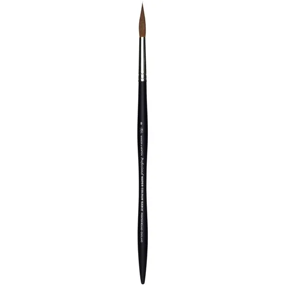Begränsad tid Winsor & Newton Artist Water Colour Sable Brush Pointed Round 8, spetsig akvarellpensel av mårdhår