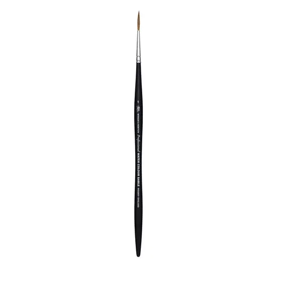 Premium Winsor & Newton Artist Water Colour Sable Brush Rigger 1, lång riggerspets av mårdhår