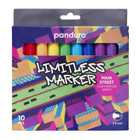 Limitless Markers Main Street Set 10 – akrylpennor i klassiska basfärger för alla tillfällen Fri frakt