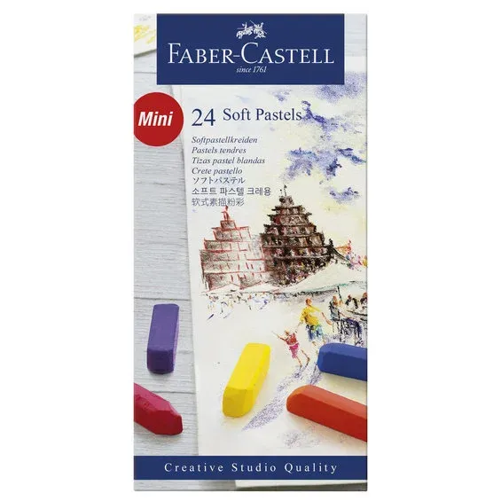 Billigare Faber-Castell Soft Pastels Mini, set med 24 mjuka pastellkritor
