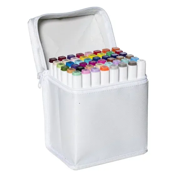 Panduro Colour Marker Brush 48 – twintip-markers med penselspets & snedskuren spets risnedsättning