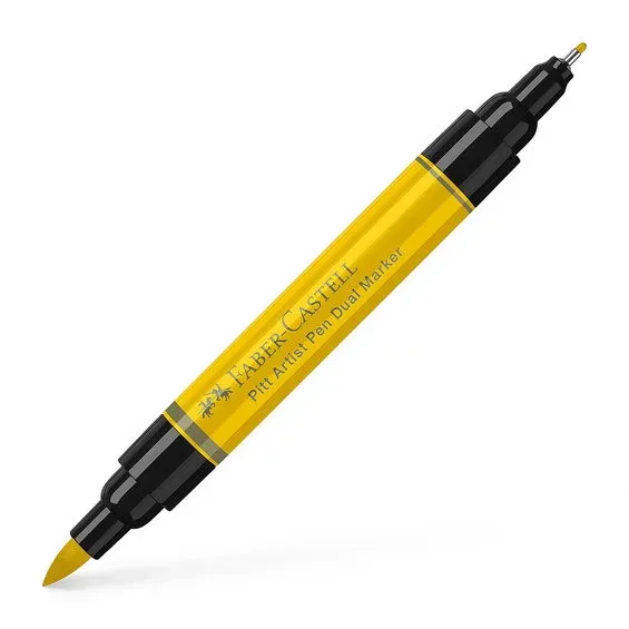 Faber-Castell PITT Artist Pen Dual Marker – Cadmium yellow 107 Kundfavorit