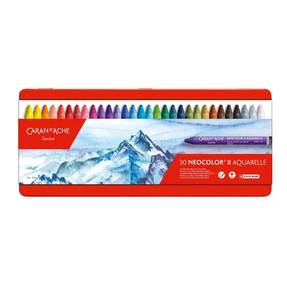 Rabatt Caran d'Ache Neocolor II – 30 vattenlösliga akvarellkritor av högsta kvalitet