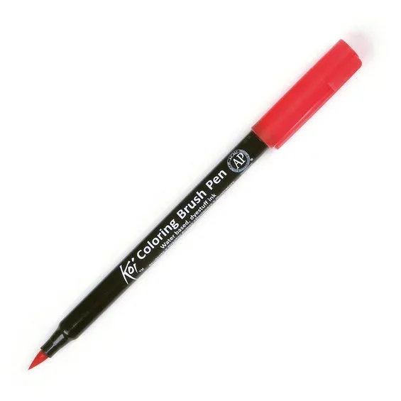 Koi Color Brush Pen Vermilion Snabb frakt