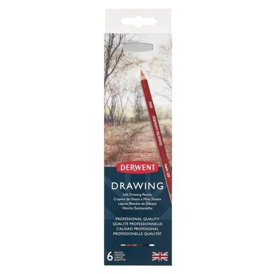 Populärt val Derwent Soft Drawing 6st