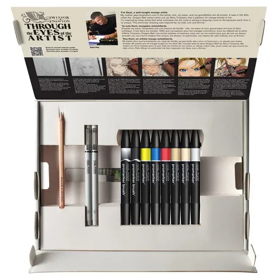 Fynd Winsor & Newton Promarker Mixed Media Manga Set – Promarkers, block och en liten kurs