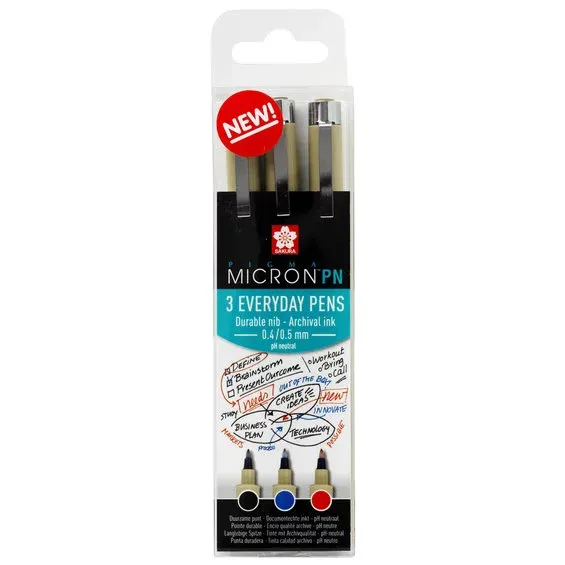 Kampanjpris Pigma Micron PN 3p sv/blå/röd