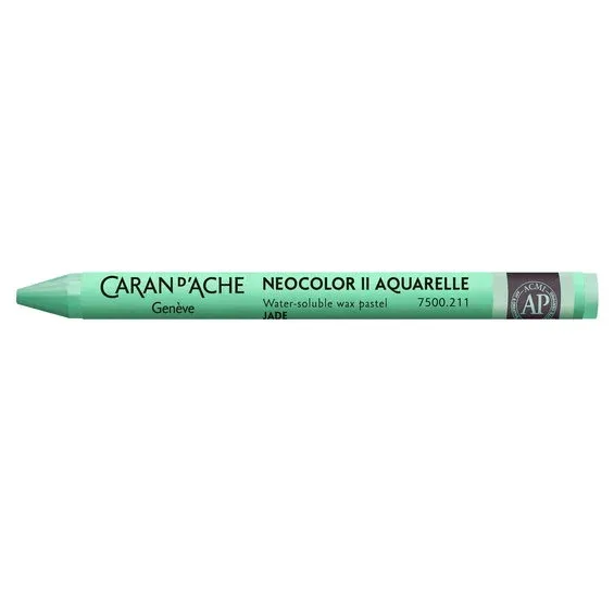 Caran d'Ache akvarellkrita Neocolor II 211 Jade Green Fri frakt
