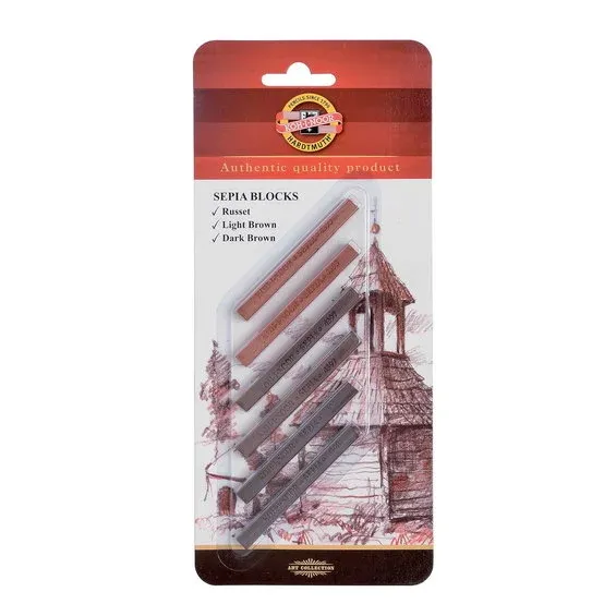 Billig Koh-I-Noor Sepia Blocks 6st