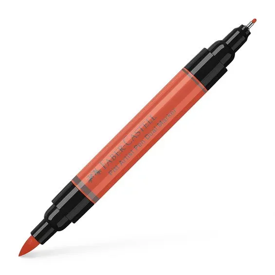 Populärt val Faber-Castell PITT Artist Pen Dual Marker – Scarlet red 118