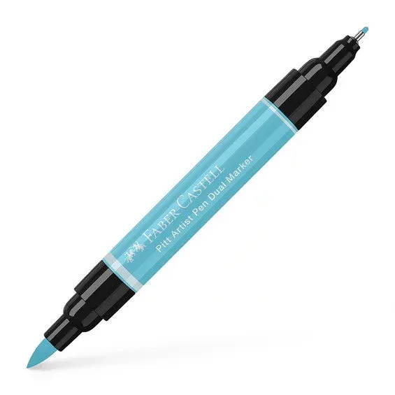 Säker betalning Faber-Castell PITT Artist Pen Dual Marker – Light cobalt turquoise 154