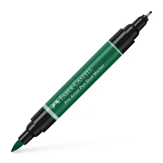 Reapris Faber-Castell PITT Artist Pen Dual Marker – Dark phthalo green 264
