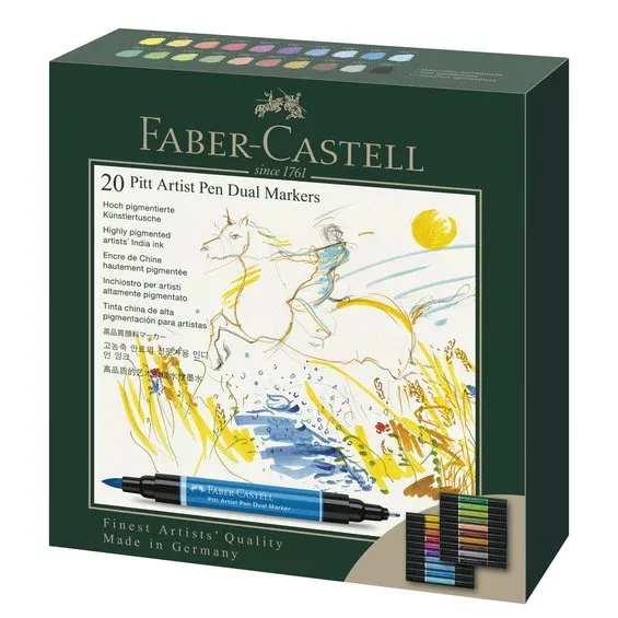 Faber-Castell PITT Artist Pen Dual Marker set med 20 pennor Erbjudande