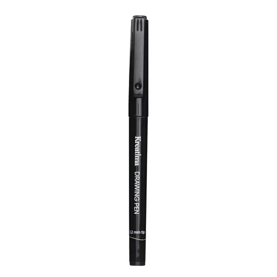 Kreatima Drawing Pen, fineliner med svart bläck 0,2 mm spets Rabatt
