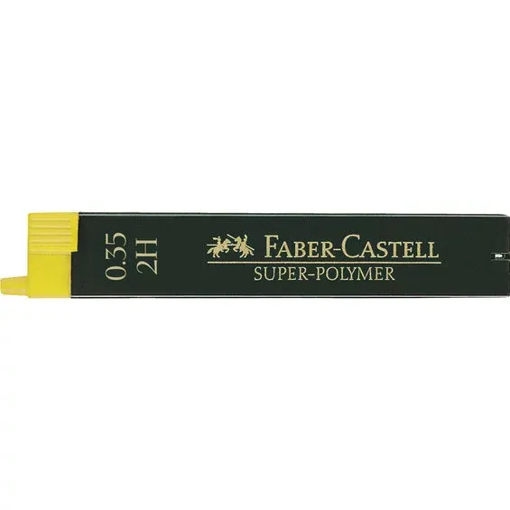 Begränsat antal Faber-Castell blyertsstift refill – 0,35 mm 2H. Innehåller 12 stift.