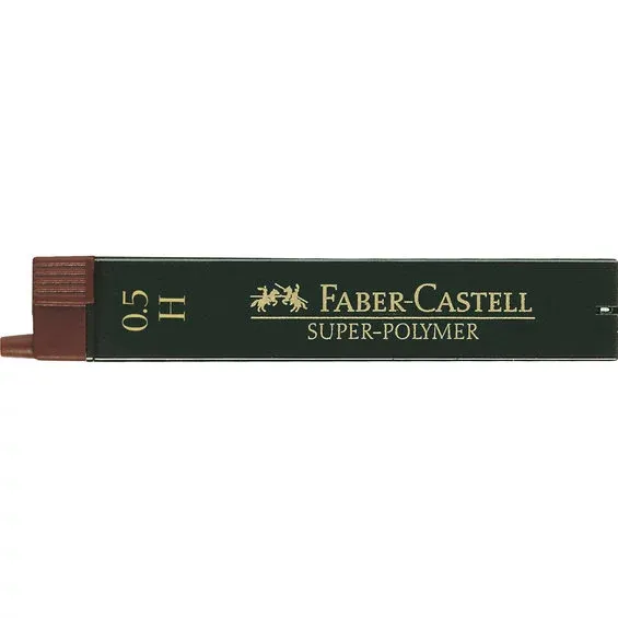 Faber-Castell blyertsstift refill – 0,5 mm H. Innehåller 12 stift. Lägg i varukorgen