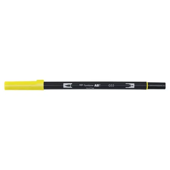 Penselpenna Tombow ABT Dual Brush Pen Process Yellow 055 Fynd