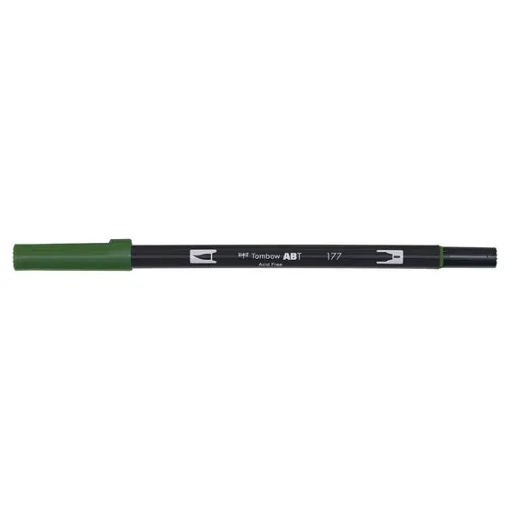 Fri frakt Penselpenna Tombow ABT Dual Brush Pen Dark Jade 177