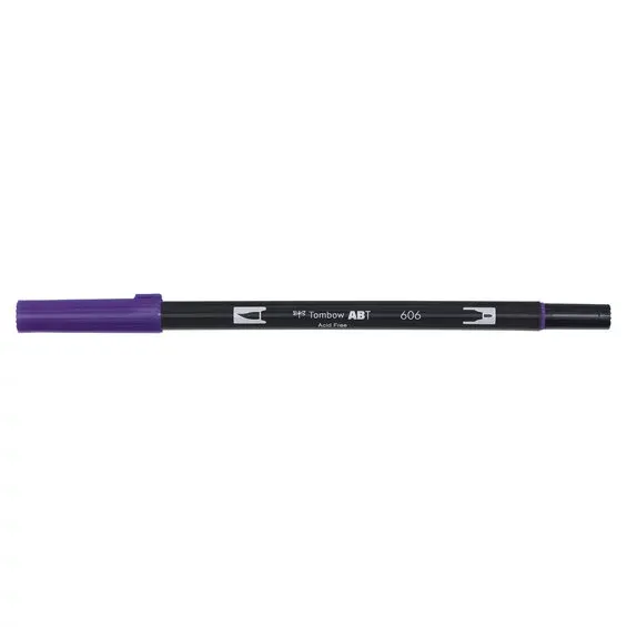 Snabb frakt Penselpenna Tombow ABT Dual Brush Pen Violet 606