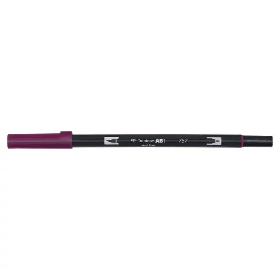 Sista chansen Penselpenna Tombow ABT Dual Brush Pen Port Red 757