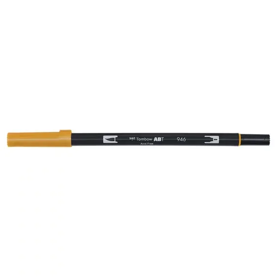 Penselpenna Tombow ABT Dual Brush Pen Gold Ochre 946 Fri frakt
