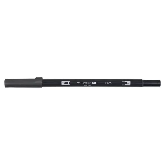 Kampanjpris Penselpenna Tombow ABT Dual Brush Pen Lamp Black 25