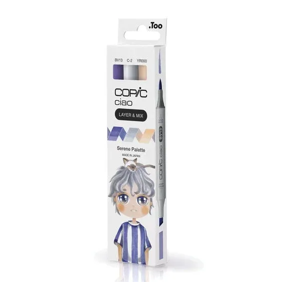 Rabatt Copic Ciao markers med dubbelspets, 3-pack – Serene palette