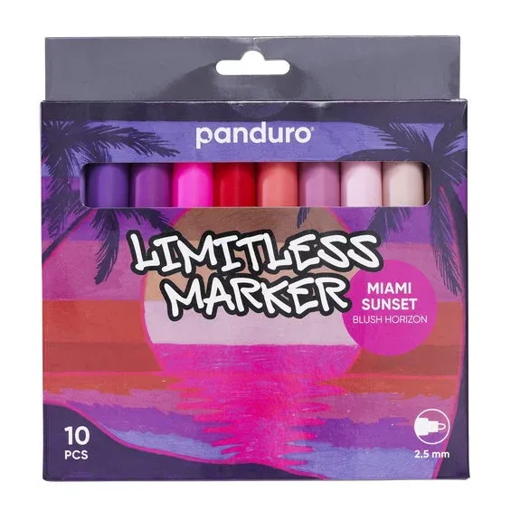 Limitless Markers Miami Sunset Set 10 – akrylpennor i tropiska nyanser av solnedgång risnedsättning