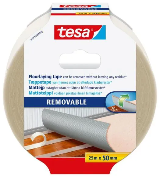 Snabb frakt Mattejp dubbelhäftande Tesa vävtejp 50mm x 25m