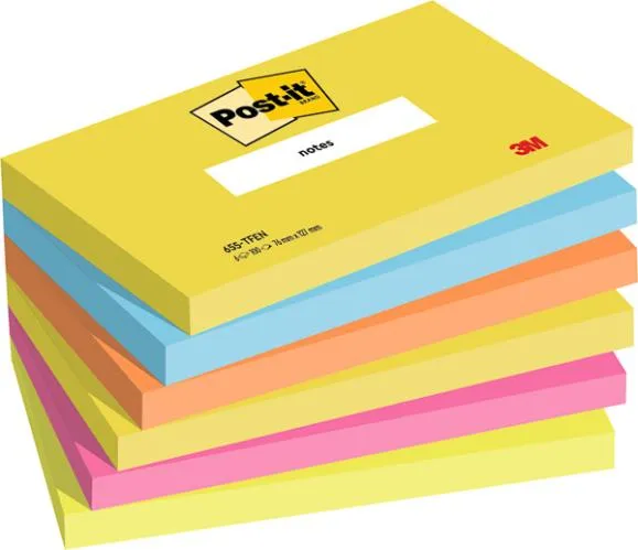 Post-it Energetic colours 76x127mm Snabb frakt